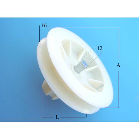Plastic Pulley F133 with Inside Steel Pivot F12